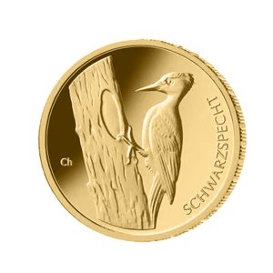 20€ Goldmünze 2021 Schwarzspecht / Heimische Vögel
