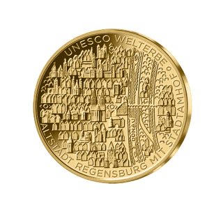 100€ Goldmünze 2016 Altstadt Regensburg